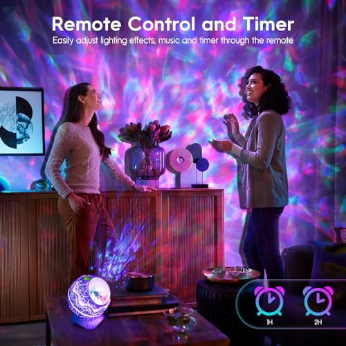 Star Projector with Bluetooth Speaker and White Noise for Bedroom T49326