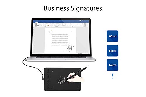 Drawing Tablet with 8192 Levels Pressure, 7 x 4 inch, 8 Shortcut Keys O9471