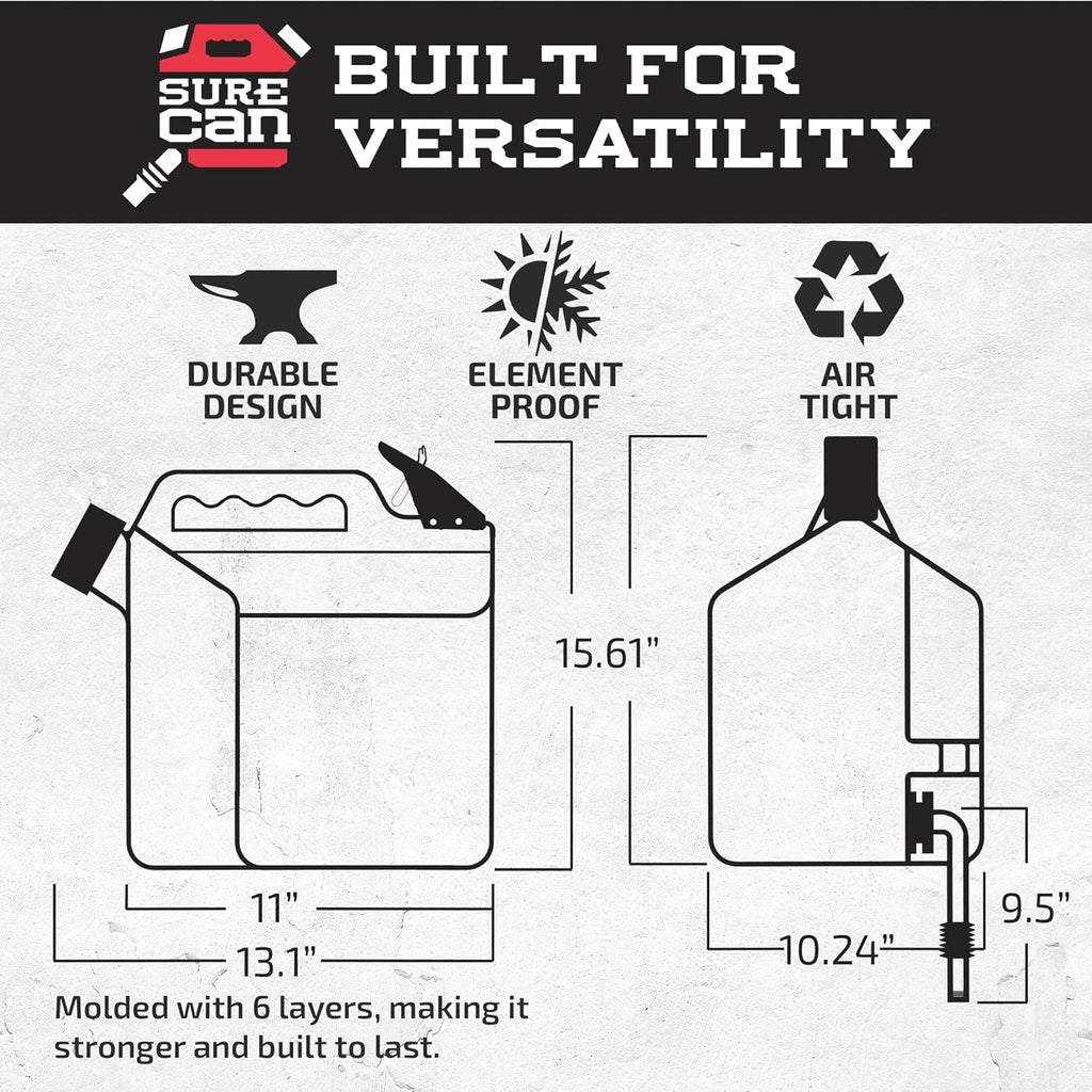 5 Gallon Safety Storage Can with Rotating Spout Y61366