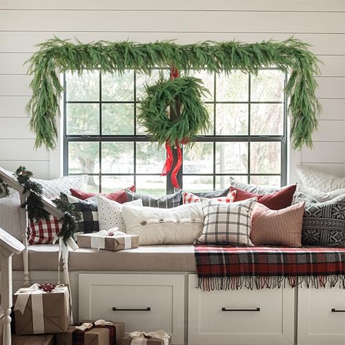 Artificial Norfolk Pine Garland 9FT for Christmas Decor K521114