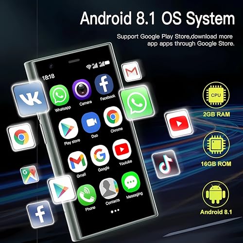 Mini Phone 3G Unlocked Android Smartphone 3.0 Inch Dual SIM Touch Screen 2GB RAM 16GB I4114