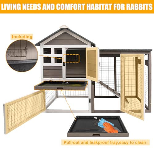 2-Story Rabbit Cage with Pull Out Tray and Wooden Ramp P74284