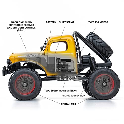 1/24 Scale 4WD Offroad RC Crawler Car Yellow N341