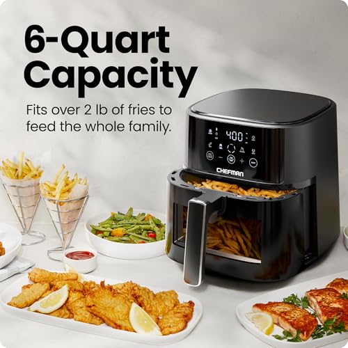 Air Fryer 6 QT Compact with Touchscreen and Nonstick Basket P678