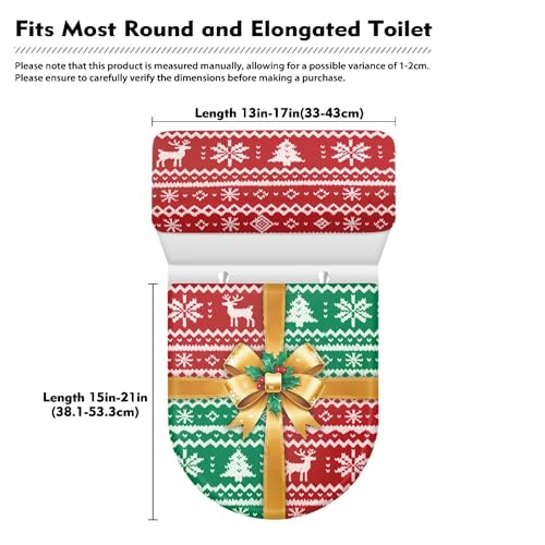 Christmas Toilet Lid and Tank Cover Set for Bathroom Decor K51670