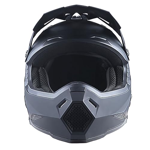 Adult Motocross Helmet Full Face Racing Style Matt Black D9788