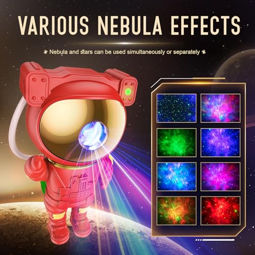 Astronaut Star Projector Night Light with Remote and Timer E396