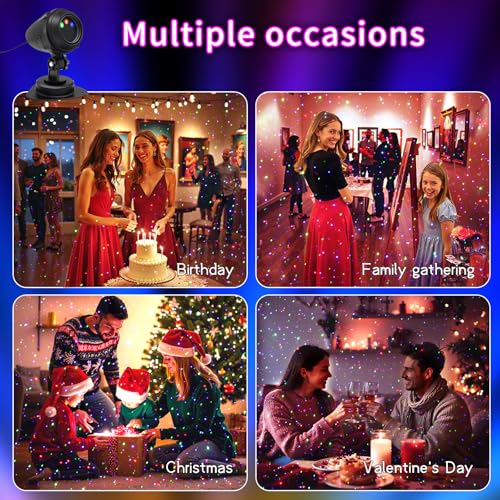 Christmas Laser Projector Lights Outdoor, Red and Green Stars, IP65 Waterproof V836077