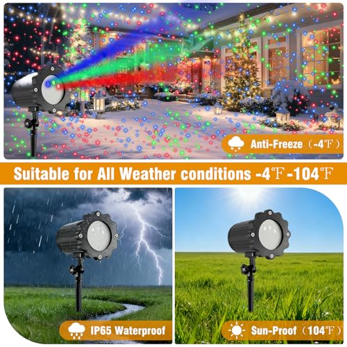 Christmas Laser Lights Projector with Star Show for Indoor Outdoor Decor E487