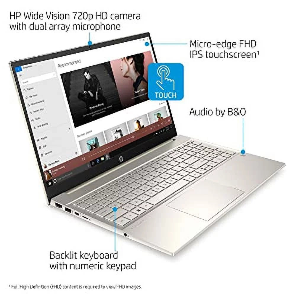 15.6" IPS FHD Touchscreen Laptop, Intel Core i7, 16GB RAM, 512GB SSD, Windows 11 Pro Z660147