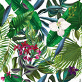 Tropical Peel and Stick Wallpaper Green Floral Contact Paper Peel and Stick Palm Banana Leaf Wall Paper Self Adhesive Jungle Plant Leaf Flower Wallpaper for Walls Bedroom Bathroom 24"x118"