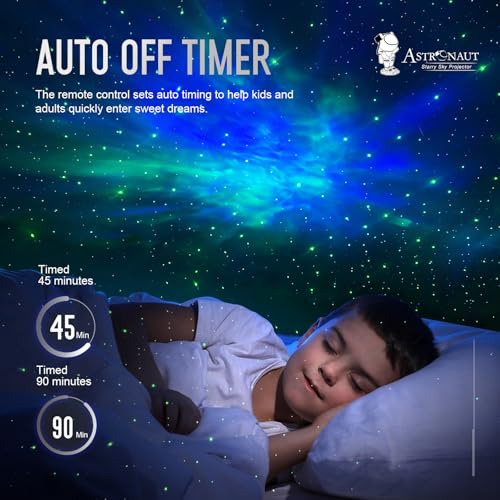Astronaut Star Projector Night Light with Remote and Timer E396