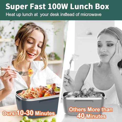 Portable Electric Heated Lunch Box 1.5L with Leak-Proof Lid Q85514