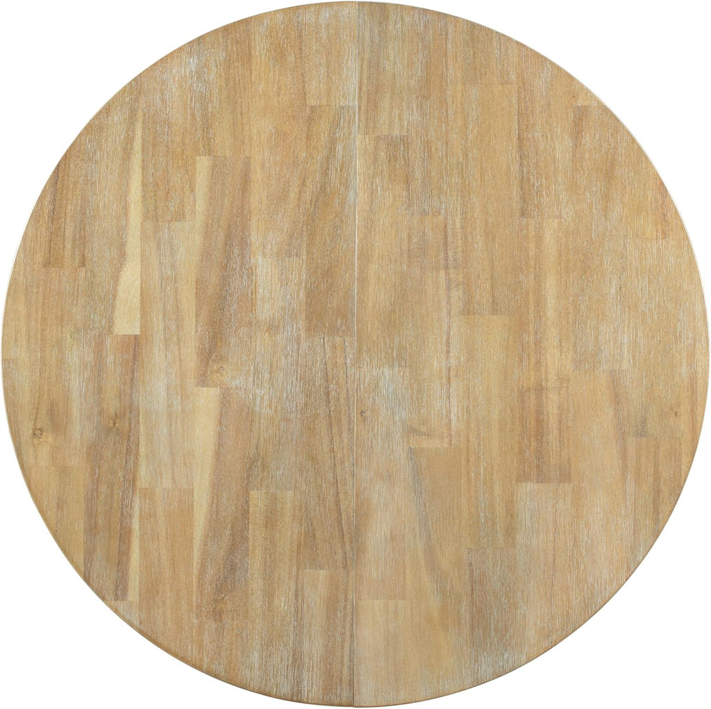 Farmhouse Round Extendable Dining Table with 16" Leaf Y644