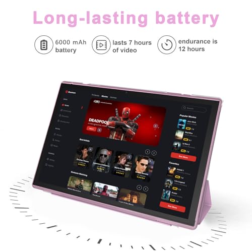 Tablet 10 Inch with Keyboard, Mouse, Case, Stylus, 8GB RAM 64GB ROM N8168