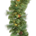 Pre-Lit Holiday Christmas Garland for Stairs, Fireplace with 50 Lights U582051