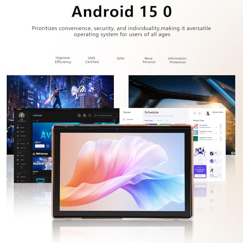 Tablet 10 Inch, 18GB RAM 128GB ROM, 2 in 1 with Keyboard Mouse Stylus G64709
