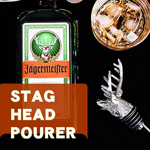 Deer Head Liquor Bottle Pourer with Silicone Stopper P101785