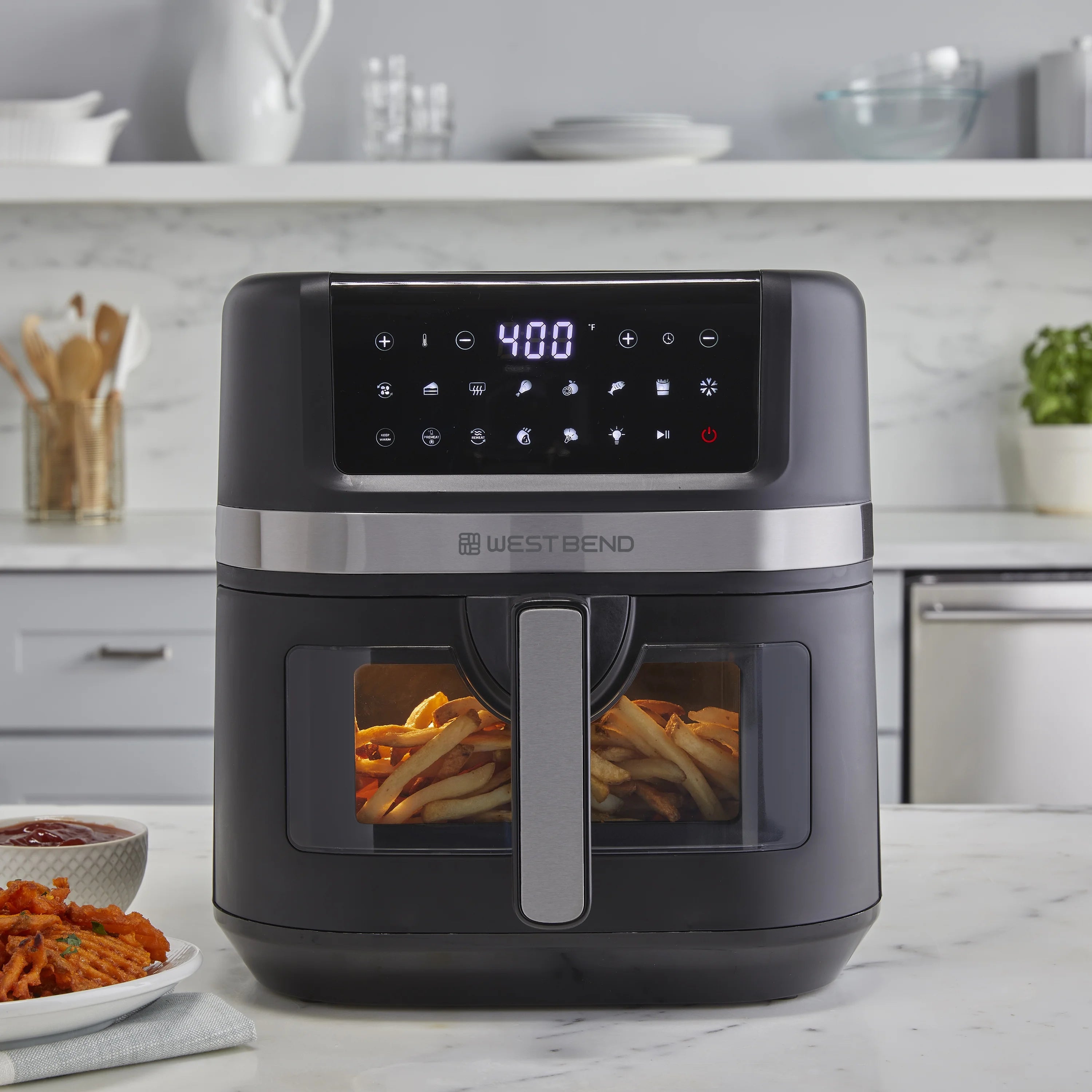 7QT Air Fryer with 13 One-Touch Presets, Black I88442