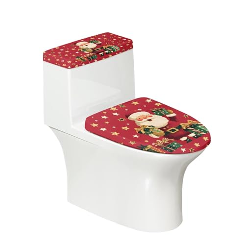 Christmas Toilet Lid and Tank Cover Set for Bathroom Decor K51670