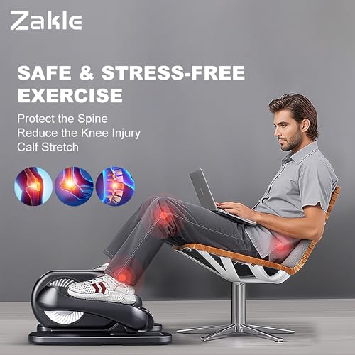 Under Desk Elliptical Machine, Portable Electric Seated Pedal Exerciser with Remote Control Z7231
