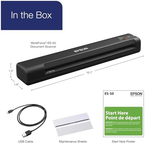 Portable Sheet-Fed Document Scanner for PC and Mac F224