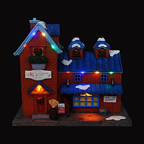Lighted Musical Snow Village with Animated Kids Sledding A3584