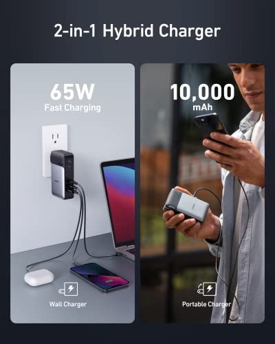 10,000mAh 30W USB-C Portable Charger with 65W Wall Charger C107081