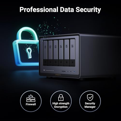 6-Bay Desktop NAS, Intel i5, 8GB DDR5 RAM, 2x 10GbE, Diskless P59161