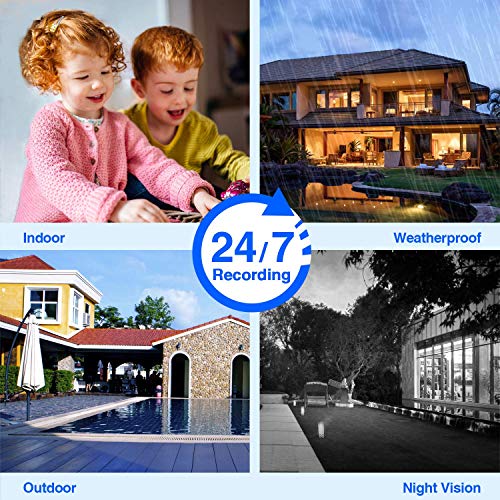 Expandable Wireless Security Camera System with 10.1" Monitor, 4 Cameras, Night Vision L602170