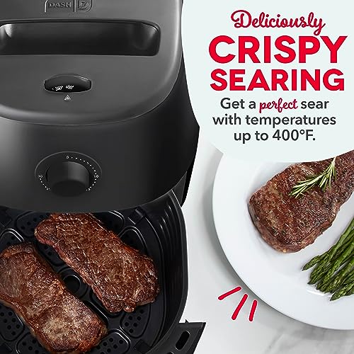 Electric Air Fryer Oven, 2.6 Qt., Grey, Compact, Auto Shut Off, 1000-Watt O64979