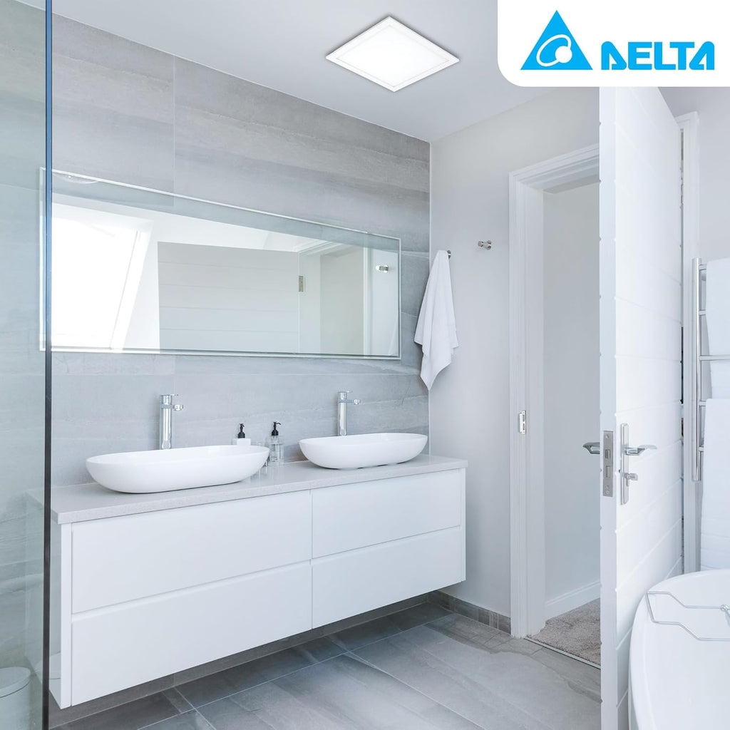 Exhaust Fan with Edge-Lit LED Light, Adjustable Color Temperature, 80/110 CFM X18790