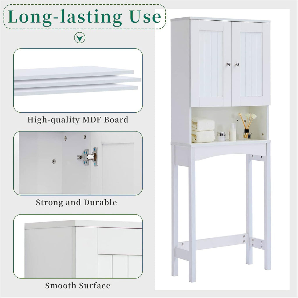 Over The Toilet Storage Cabinet with Double Doors F858
