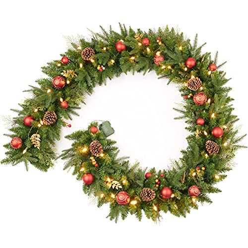 Pre-lit Christmas Garland 9ft with 50 LED Lights B458889