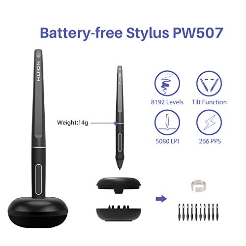 Graphics Drawing Tablet with Screen 13.3inch Pen Display with Stand D520