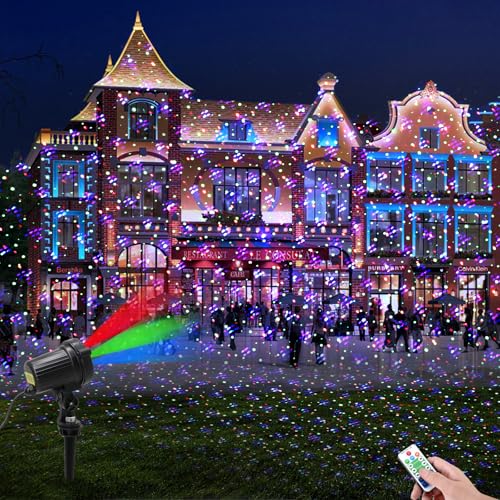 Christmas Laser Lights Outdoor Garden Projector with Moving RGB Waterproof U91188
