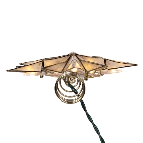 Capiz Star Treetop with Center Gem G5493