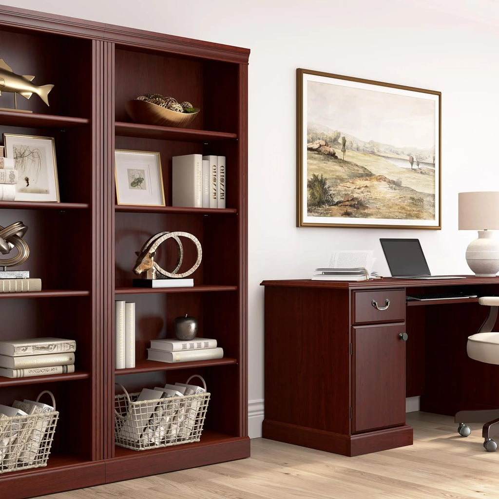 5 Shelf Bookcase in Harvest Cherry U300