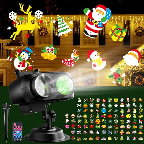 Christmas Projector Lights Outdoor with Remote Control, 1-Pack T114