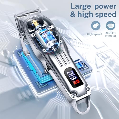 Hair Clippers for Men, Cordless Barber Kit with LCD Display E329