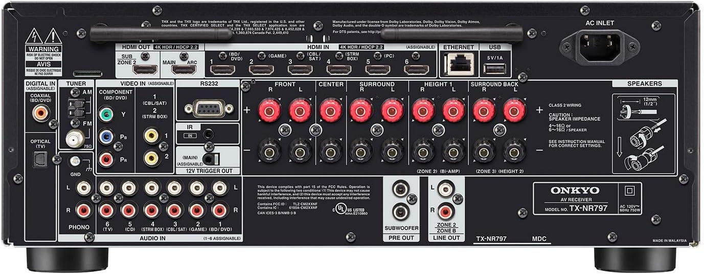9.2 Channel AV Receiver with 4K Ultra HD and Dolby Atmos W739655