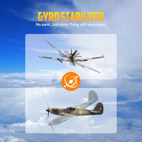 RC Plane 3 Channel Remote Control Airplane Fighter Toy, 2.4GHz 6-axis Gyro, Easy to Fly for Adults Kids Beginners B2466