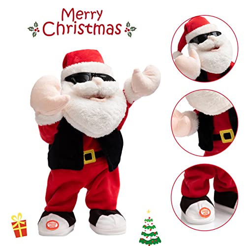 Animated Christmas Snowman Plush with LED Lights, Musical Toy for Kids, 13 Inch J154