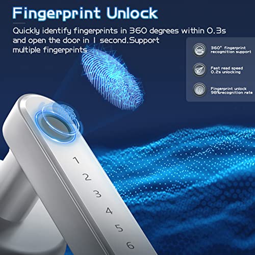 Keyless Entry Fingerprint Door Lock with Handle S612