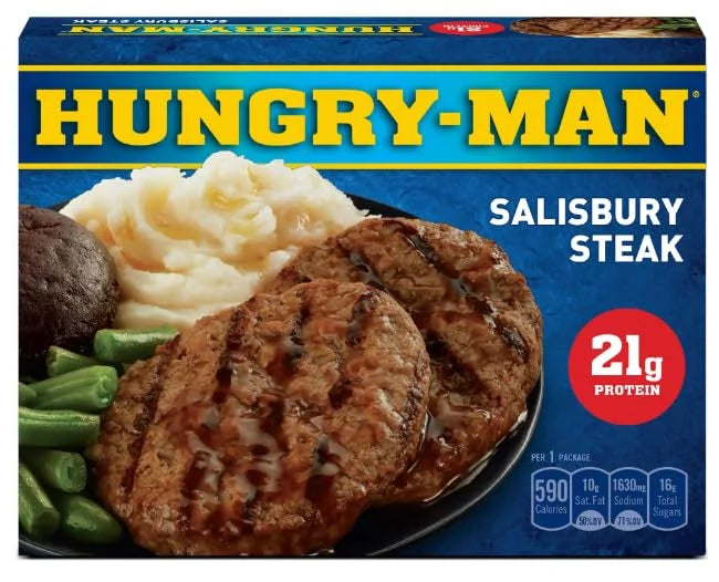 Salisbury Steak Frozen Dinner, 16 oz - Pack of 8 M221205