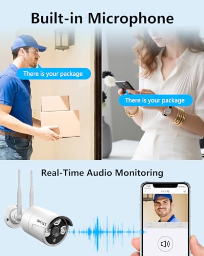 Wireless Security Camera System with 2TB Hard Drive, 4 Cameras, Night Vision Y58787