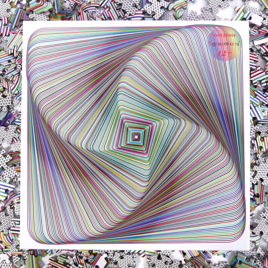 3D Colorful Squares Puzzle - 1000 Pieces Jigsaw for Adults and Kids U7452