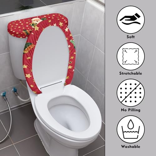 Christmas Toilet Lid and Tank Cover Set for Bathroom Decor K51670