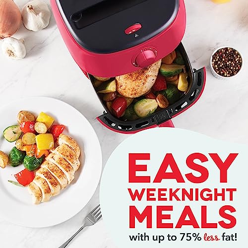 Electric Air Fryer Oven, 2.6 Qt., Grey, Compact, Auto Shut Off, 1000-Watt O64979