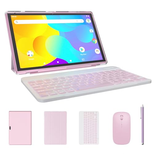 10 in Tablet 2 in 1 Android 14 with Keyboard, Mouse, Stylus Pen, Case, 6GB+32GB, WiFi-6 X68807